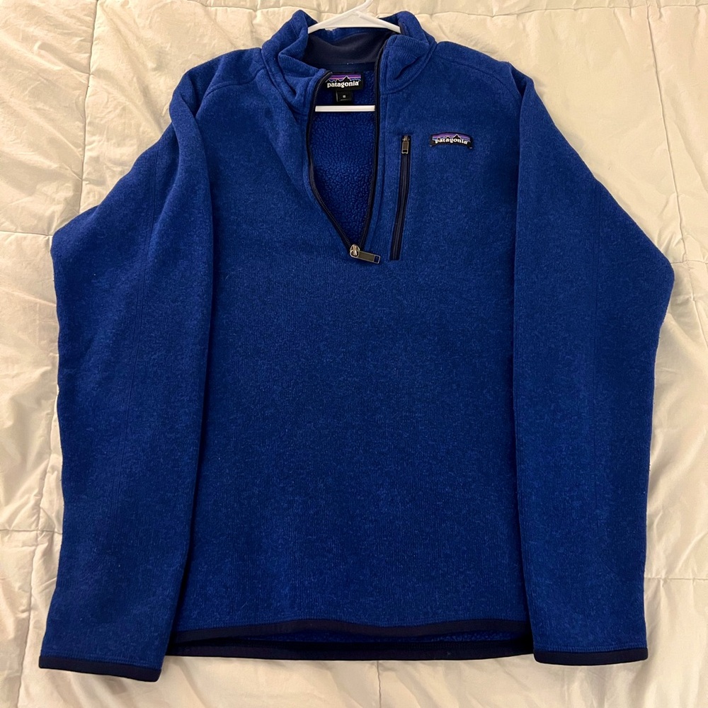 Patagonia better sweater 1/4 zip in blue